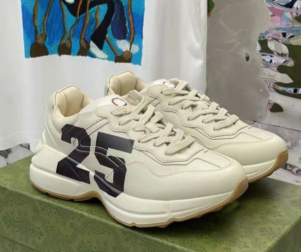 

designer shoes rhyton sneaker plaid pattern platform classic suede leather sports skateboarding shoe men women sneakers running boots walkin, Black