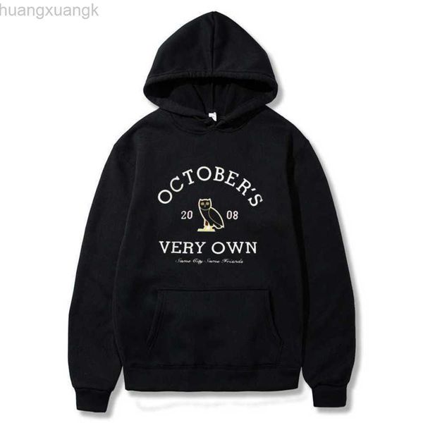 

men's hoodies sweatshirts hoodies women autumn ovo long sleeve patchwork hoodie sweatshirts fleece streetwear harajuku hip hop sudadera, Black