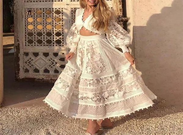 

casual dresses designer runway summer dress cut out backless deep v neck midi boho ruffles lace patchwork5005391, Black;gray
