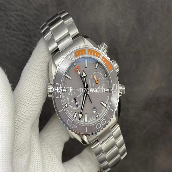 

omf men's watch automatic machine 9900 movement 45mm 600m ceramic dial calendar window more three-dimensional all functions a237d, Slivery;brown