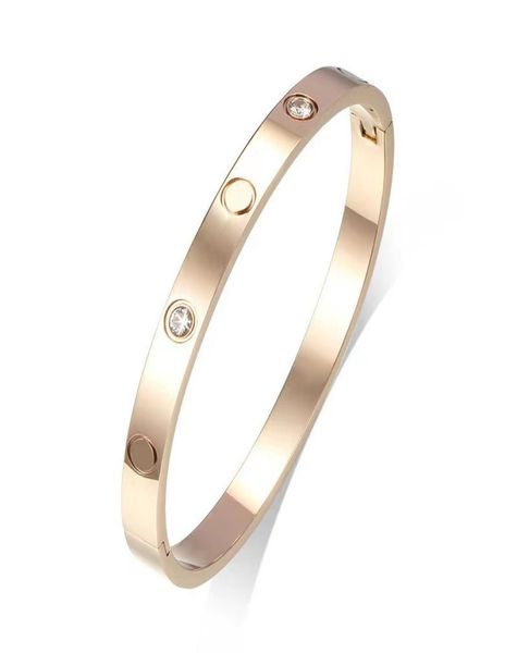 

tennis buckle bracelet designer bangle titanium steel eternal ring rose gold bracelet for men and women not allergic colorfast sim8796956, Black