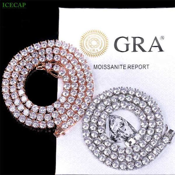 

icecap fine jewellery tennis necklace vvs 4mm white gold plated diamond tennis chain s925 sterling silver tennis necklace