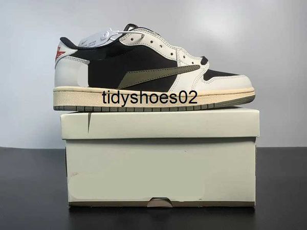 

23s shoes latest ts x jumpman 1 low og sp wmns olive outdoor sneakers no box, Black