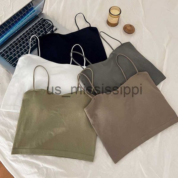 

other health beauty items korean version simple solid color suspenders beautiful back vest onepiece fixed cup wrapped chest outerwear bottom