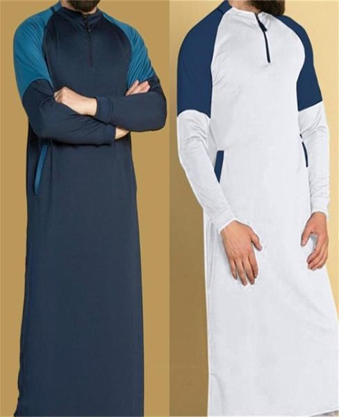 

arab men jubba thobe muslim fashion middle east long sleeve eid mubarak karftan dubai abaya dress islamic clothing robe2393710, Red