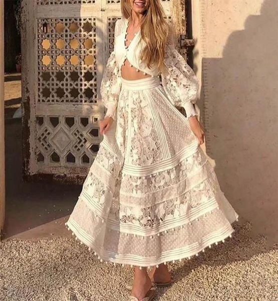 

casual dresses designer runway summer dress cut out backless deep v neck midi boho ruffles lace patchwork8510878, Black;gray
