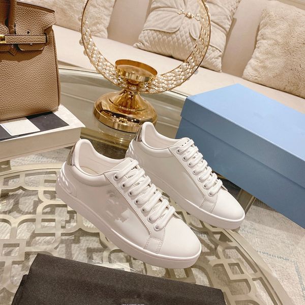 

designer casual shoes leather lace up oversized sneakers platform women men flat white black espadrilles 0826