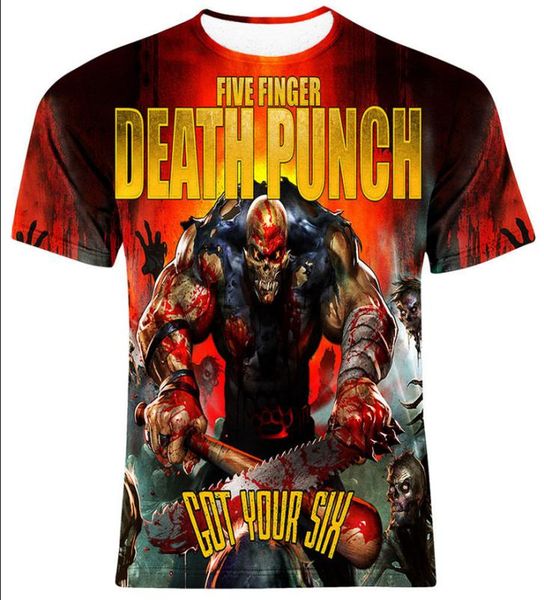 

five finger death punch got your six 3d printed womenmen039s casual short sleeves tshirt3985299, White;black