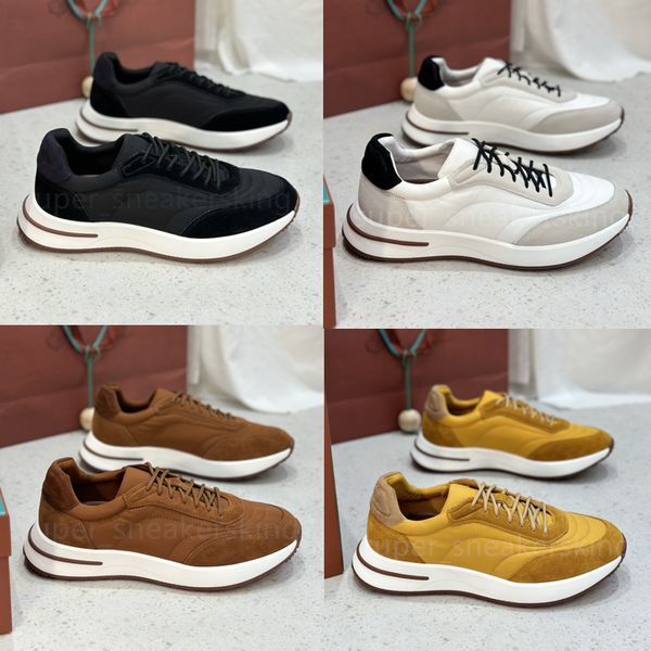 

men walk running shoes designer shoes black brown blue suede walk leisure shoes charms outdoor runner sneakers size 39-46 with box