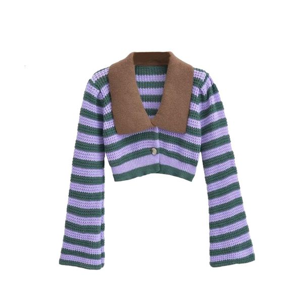 

womens sweaters unizera summer wear european and american style french small fashion stripe doll neck slim fit long sleeve card 230831, White;black