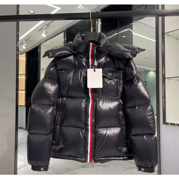 

puffer jacket down coat women mens down jackets oversized hooded thick streetwear print outdoor outwear keep warm designer coats132, Black