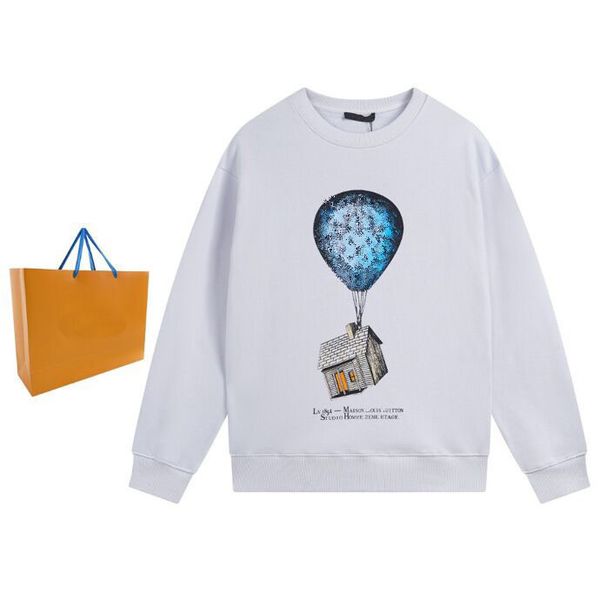 

2023 autumn and winter new men's and women's pure cotton sweater letter printing pullover loose fit fashion and comfortable p103, Black;brown