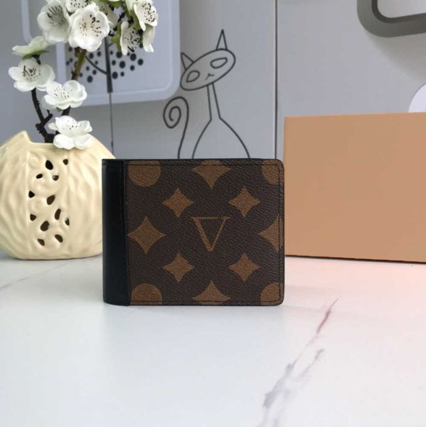 

fashion flowers designer wallets luxurys mens womens leather bags classic letters key coin purse original box plaid card holder 93801-2