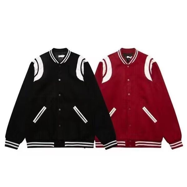 

2023 new spring autumn women and men sl brand baseball jacket female plus size casual stitching coat outerwear, Black;brown