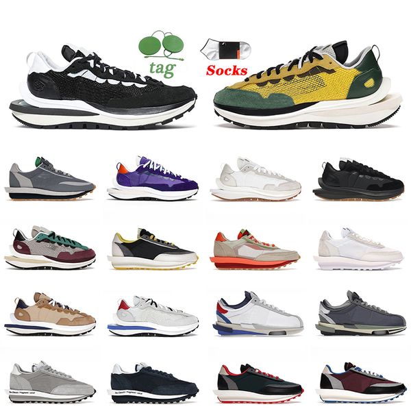 

2024 og original designer running shoes waffle vaporwaffle men womens ldwaffle black white nylon royal fuchsia sail gum obsidian cool grey s