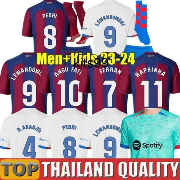 

23 24 lewandowski ansu fati soccer jerseys pedri barcelonas ferran football shirt o. dembele r. araujo christensen dest 2023 2024 camiseta t, Black;yellow