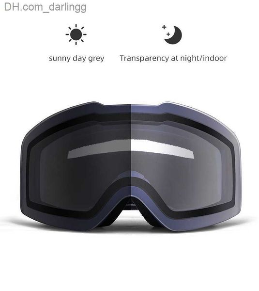 

ski goggles rockbros pchromic ski goggles anti-fog double layer snowboard glasses windproof winter snow ski eyewear motor ski sunglasses q23