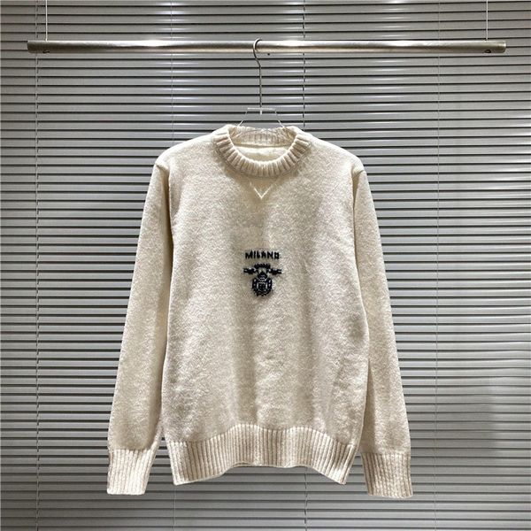 

mens sweaters classic mens clothing chest letter sweater fashion animal print casual autumn winter hoodie pullover men women crew neck sweat, White;black
