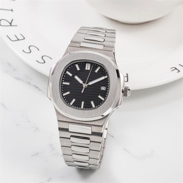 

mens automatic mechanical watches classic style 42mm full stainless steel strap wristwatches sapphire super luminous u1 factory176z, Slivery;brown