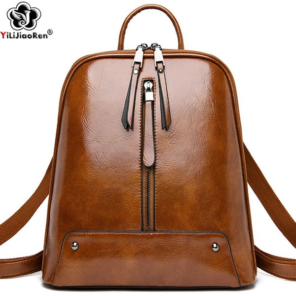 

backpack women leather backpack fashion backpack purse female travel shoulder bag large capacity school bags for teenage girl sac a dos 2303