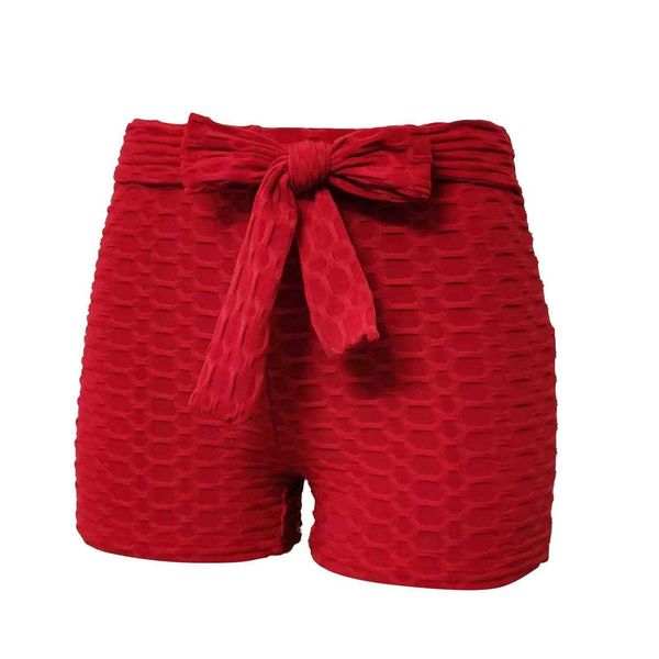 

yoga shorts fitness leggings bubble bow summer high waist track women, Black