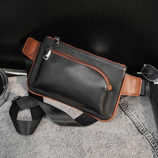 

new street fashion chest bag fashionable men's versatile waist bag crossbody bag chest bag crossbody mobile phone bag single shoulder m