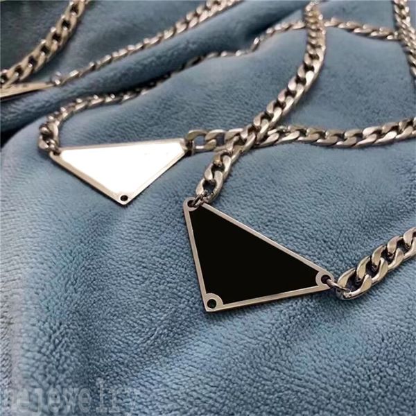 

metal pendant luxury love designer necklaces for teen girls trendy tiktok enamel letters pattern black black tag chain hip hop valentine wom, Silver