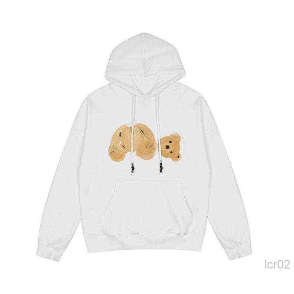 

spring desgienr men hoodie long sleeve palm hoodies broken bears hoody mens pullover sweatshirt loose teddy plams q6, Black