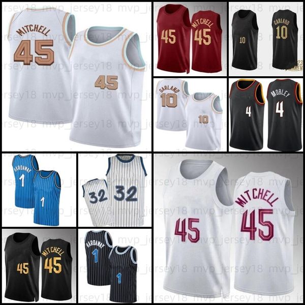 

donovan 45 mitchell 10 darius garland jersey jarrett allen clevelands cavalier tracy 1 mcgrady mitchell penny 1 hardaway stitching jersey ba, Black;red