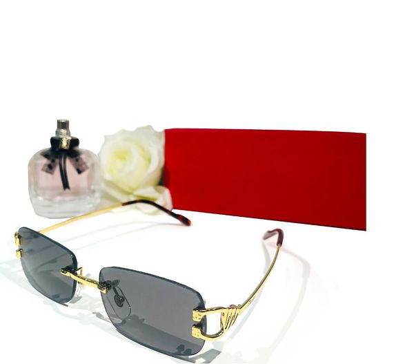 

ct8589 designer sunglasses man cartirrs glasses women fashion frameless rectangle coating buffalo horn sunglass uv400 evidence eyeglass 8 co, White;black