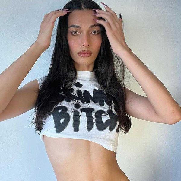 

english letter printing t shirts girl midriff baring short sleeve ins niche, White