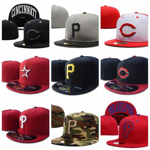 

one piece all team snapbacks fan's pirates gold p fitted baseball hat on field mix order size closed flat bill base ba206d, Black;white