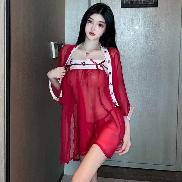 

polo role pants play retro han chinese clothing loose tube pajama set, White