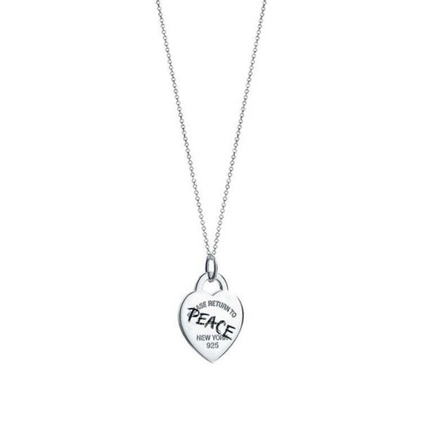 

vuzr popular jewelry ti f1 1 sterling silver 925 enamel love necklace with the same style, Black
