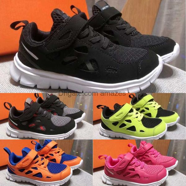 

new new kids 2023 shoes run 2 black red yellow blue pink green black white girl boy slip on shoes kids running sport sneakers fashion soccer