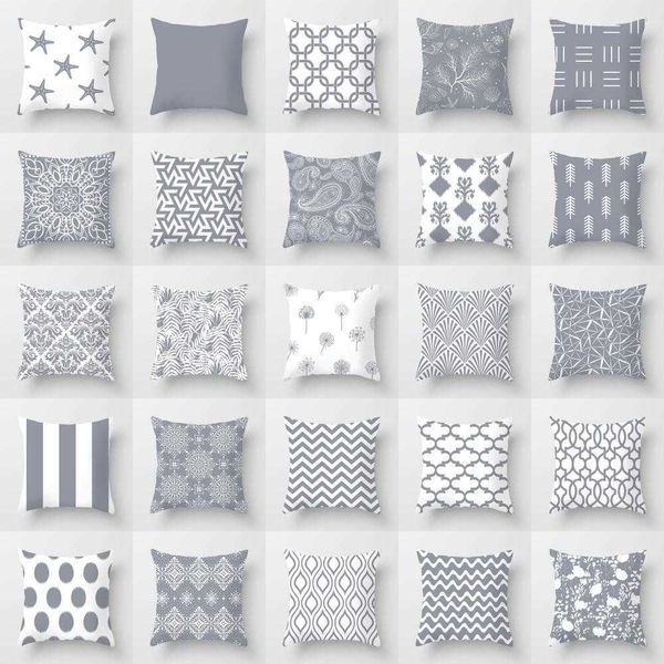 

interior decorations european gray pillowcase geometric pillow sofa cushion cover garden throw pillows l outdoor cushions car chair 45x45cm