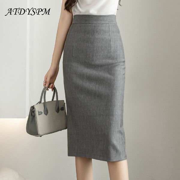 

skirts classic vintage gray red stretch pencil skirts for women office lady formal black midi skirts elegant female package hip skirts 23030