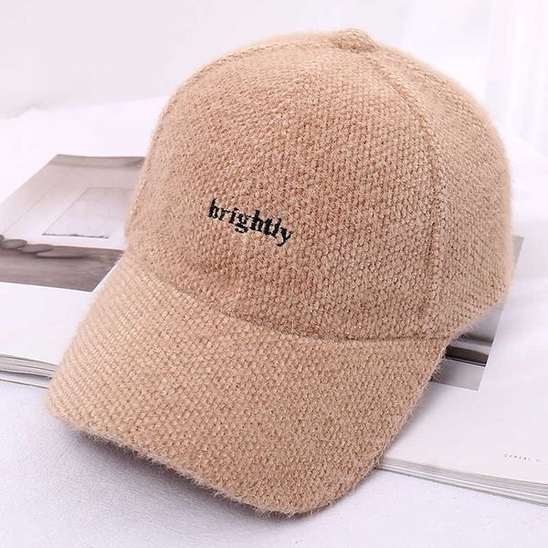 

ball caps 2021 brand windproof cashmere baseball caps trendy khaki pink plus velvet warm winter hats for women men gorras para mujer z0301, Blue;gray