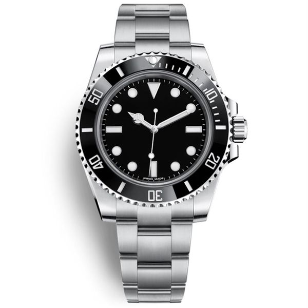 

mens sports watch 40mm ceramic green bezel automatic mechanical 2813 stainless steel luminous watch diving waterproof 30m watch199f, Slivery;brown