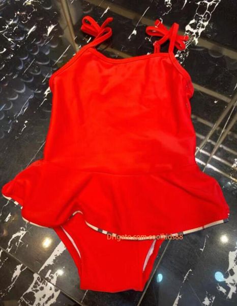 

baby girls swimwear one-pieces bikini print child swimwear one piece summer cute girl kids beach wear, Black