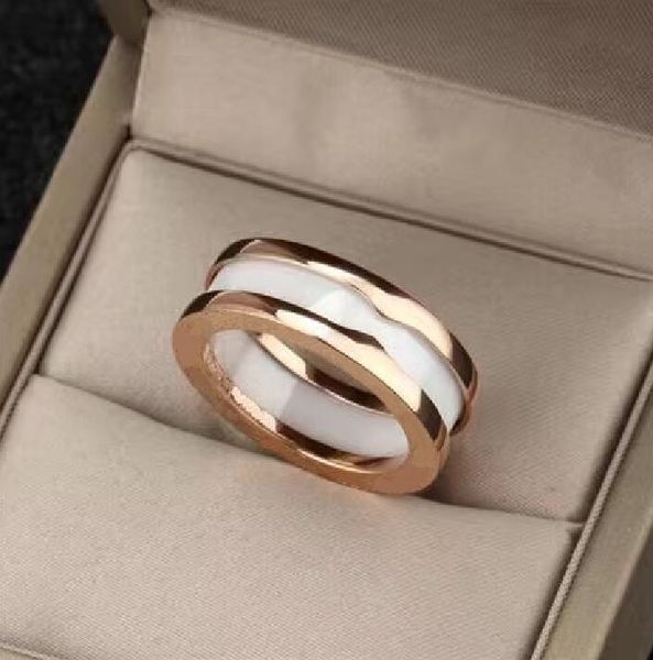 

bulgar ring brand rings ceramics spring diamond ring luxury original trendy design anniversary party for women lovers gorgeous gold silver r, Golden;silver