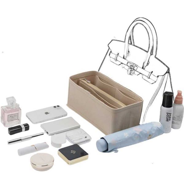 

travel evertoner bags large capacity partition storage organizer for felt 25 30 cloth handbag women insert portable bag cosmetic