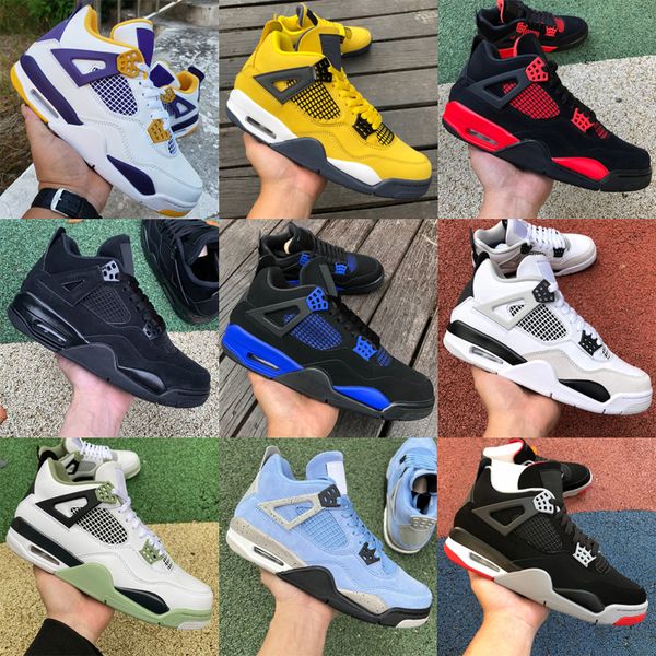 

4 basketball shoes 4s military black cats seafoam red cement sail violet ore midnight navy tech white oreo pn dust dhgate mens womens sneake