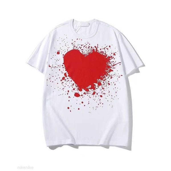 

mens t shirt designer p love short sleeve pure cotton printed sports sequin fashionable street holiday lovers same clothing 23ss s-5xl k88, White;black