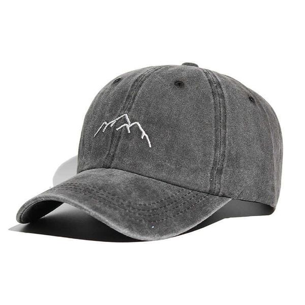 

ball caps retor moutain embroideried baseball cap men women washed cotton outdoor sports sun visor hat casual hip hop dad trucker hatsj23022, Blue;gray