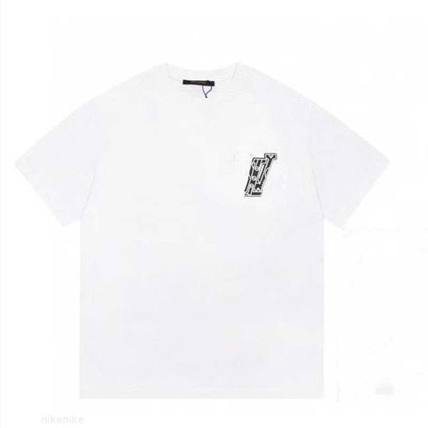 

mens tshirt designer shirt pure cotton letter-printed short sleeve luxury fashion casual short sleeve co-branded letter-printed lovers same, White;black
