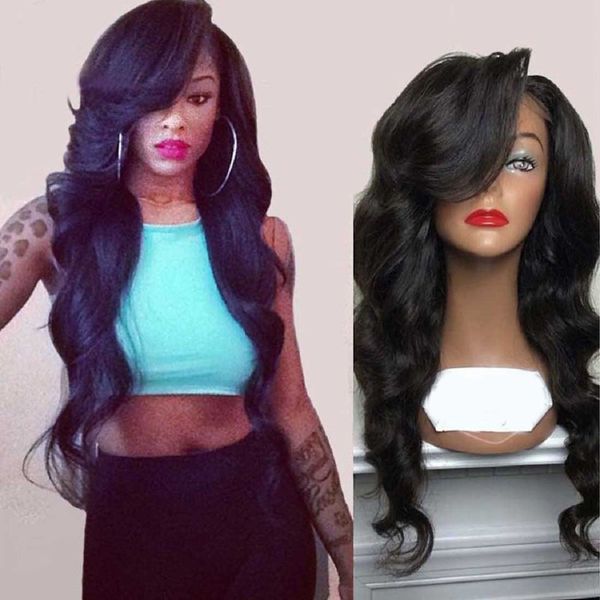 

women's black long curly hair women's fashion life wig 230301