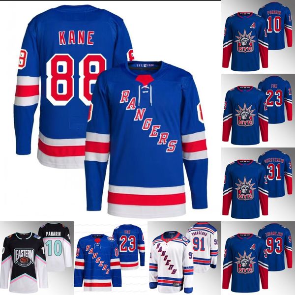 

88 patrick kane new york 2022-23 reverse retro jersey rangers vladimir tarasenko adam fox igor shesterkin mika zibanejad artemi panarin chri, Black;red