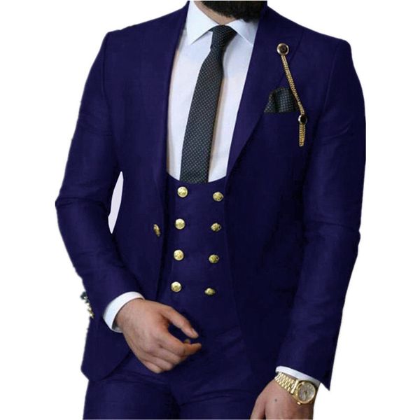 

wedding tuxedos one button men suits groomsmen peak lapel groom tuxedos wedding/prom man blazer jacket pants vest tie w125112, Black;gray