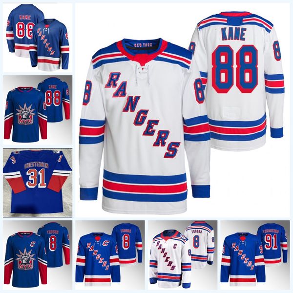 

#88 patrick kane jacob trouba ny jersey rangers vladimir tarasenko adam fox igor shesterkin mika zibanejad niko mikkola ryan lindgren alexis, Black;red